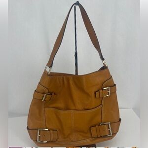 Michael Kors Cognac Leather Shoulder Handbag